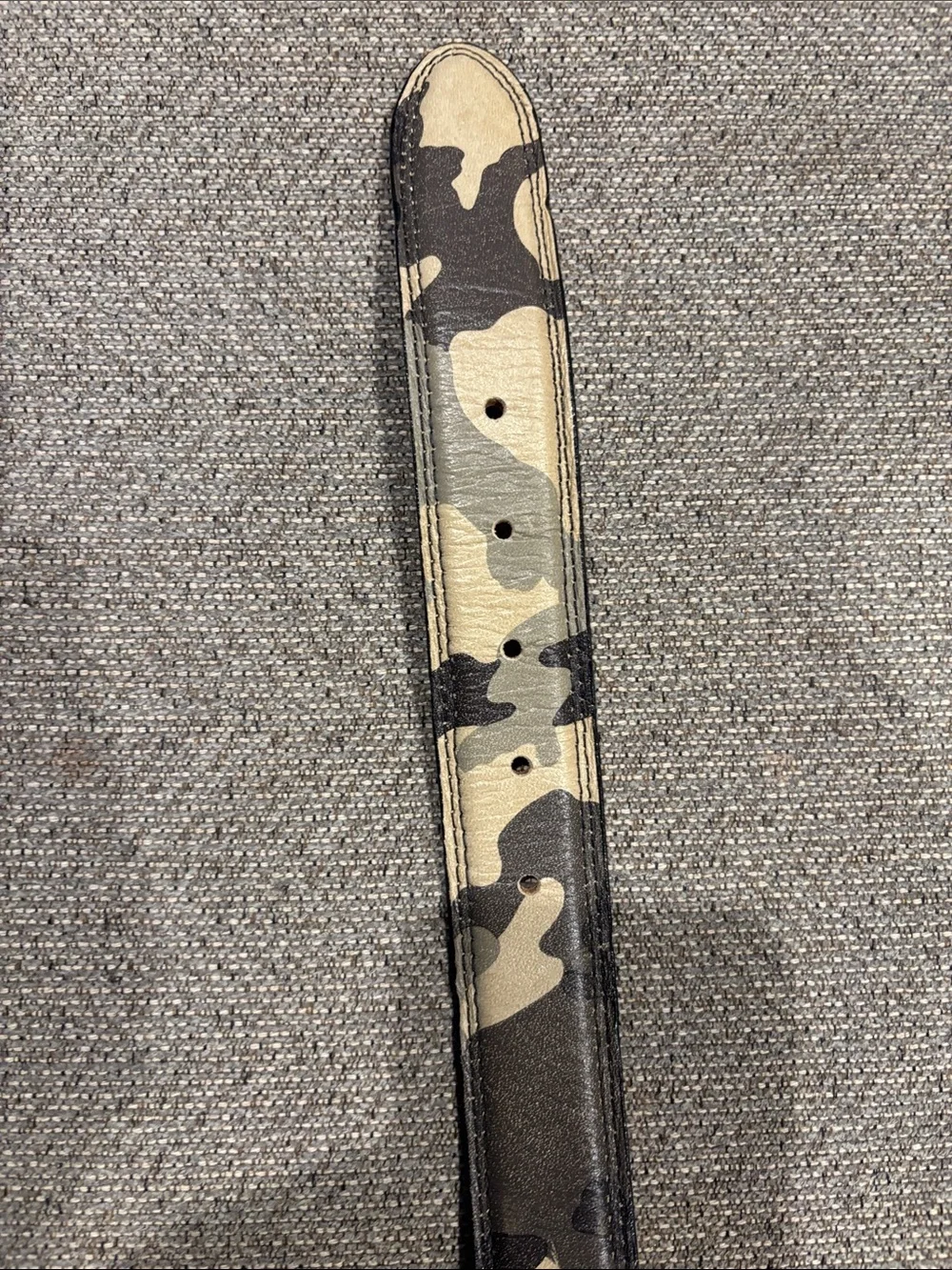 T.B.Phelps Men's Camouflage Leather Belt - Olive/Tan